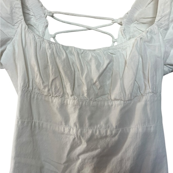 Louna Tie-Back Mini Dress – White – Size Medium – Flirty & Chic! - Picture 4 of 9